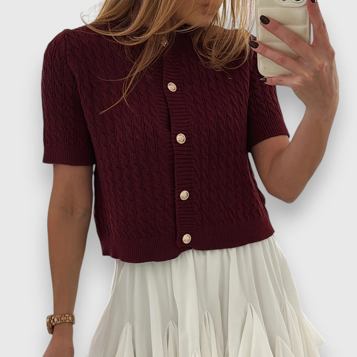 Gwenaelle – Short Cardigan with Buttons