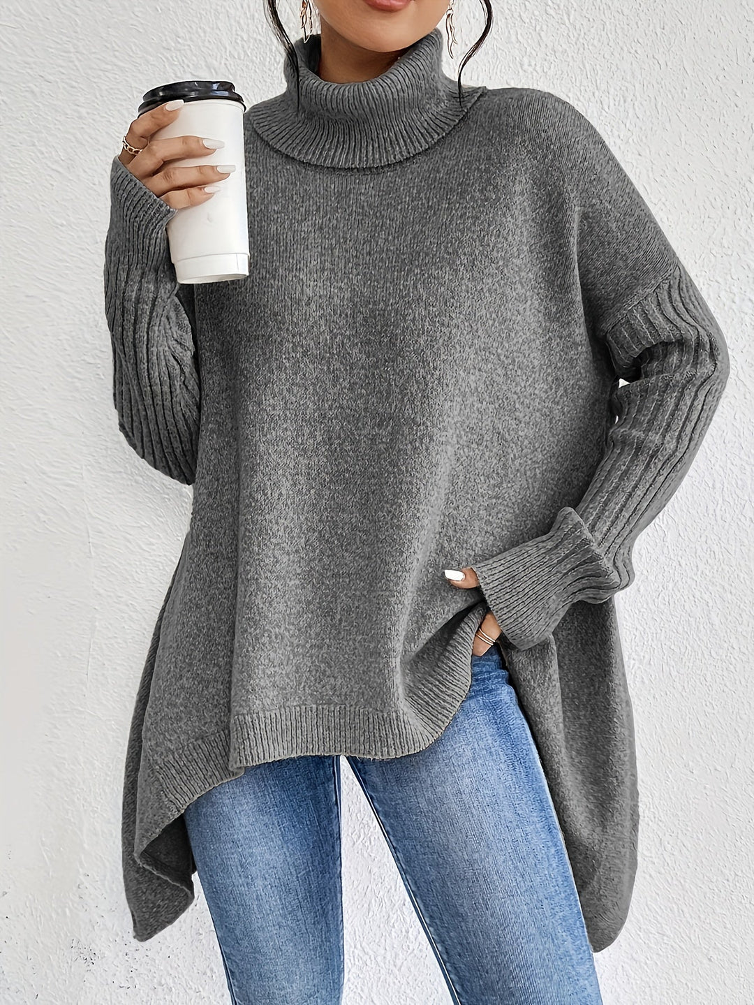 Clementine - Casual Asymmetrical Sweater