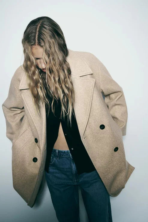 Odette -  Chic long coat jacket