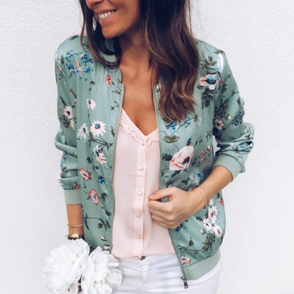 Naeva - Bomber jacket with modern floral print