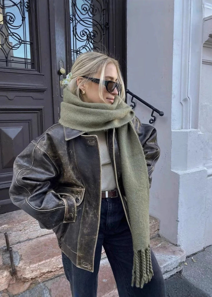 Novalie - Vintage women's jacket made of PU leather