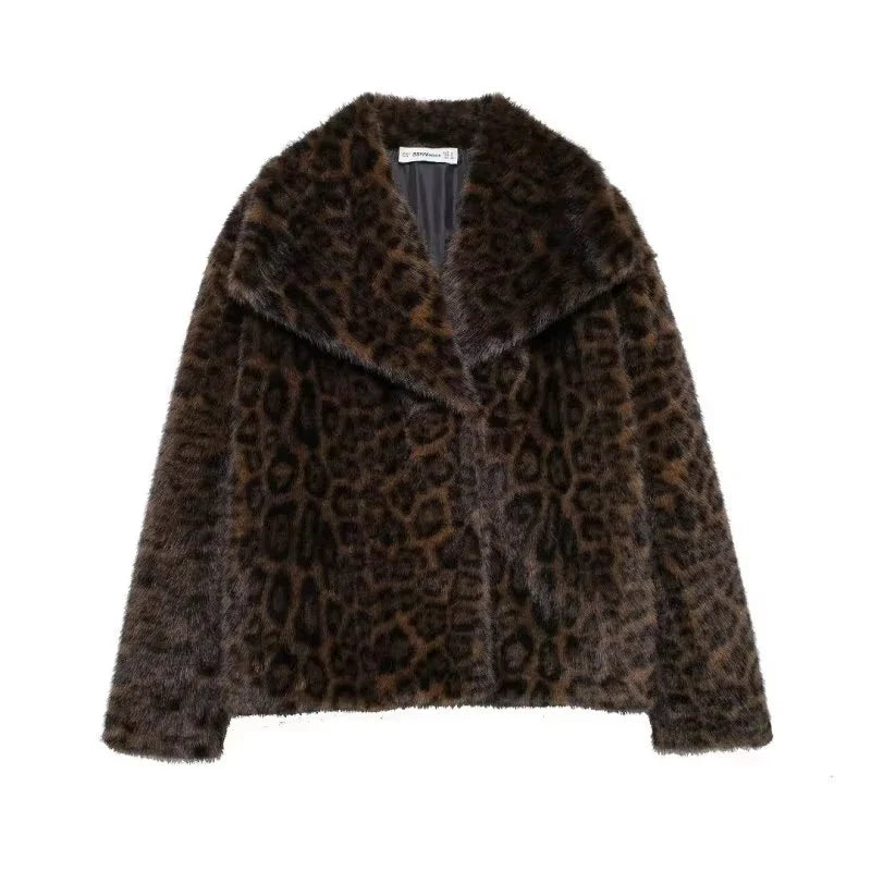 Eugenia - Women Elegant Faux Fur Coat Warm Fluffy