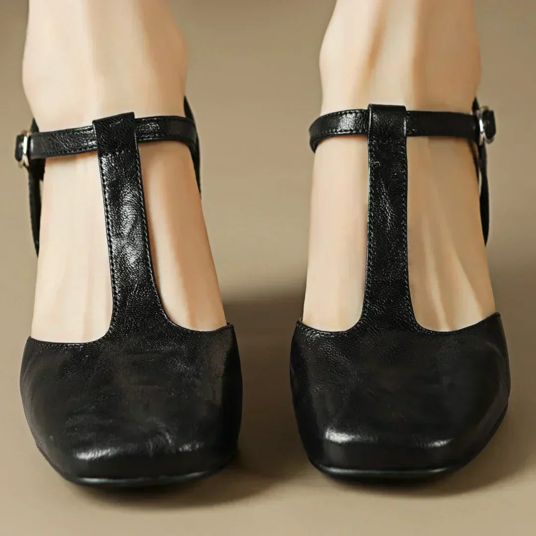 Freya - Leather Mary Janes