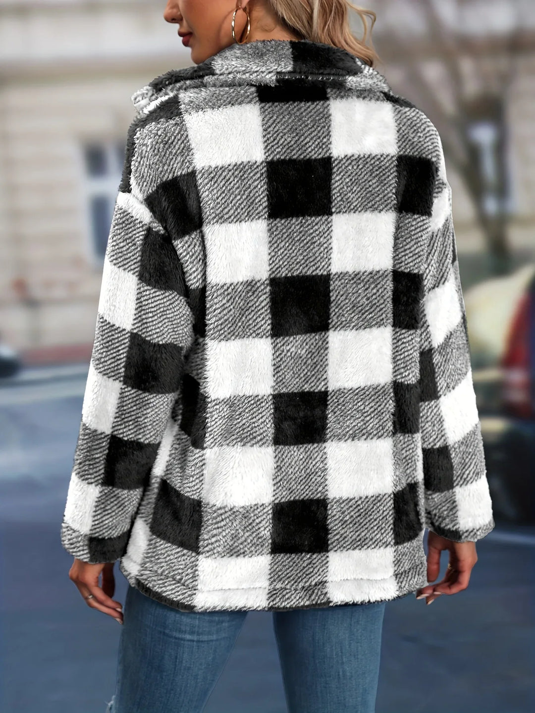 Mabelyn -  Stylish Casual Checked Jacket for All-Day Comfort