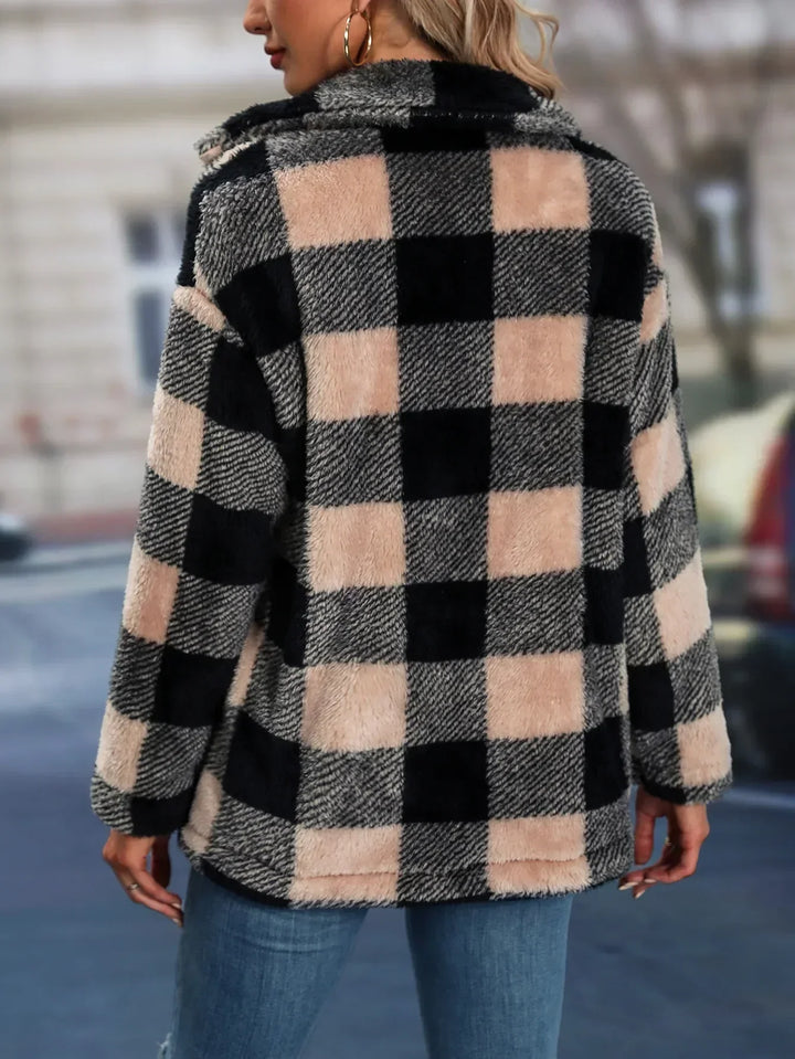 Mabelyn -  Stylish Casual Checked Jacket for All-Day Comfort