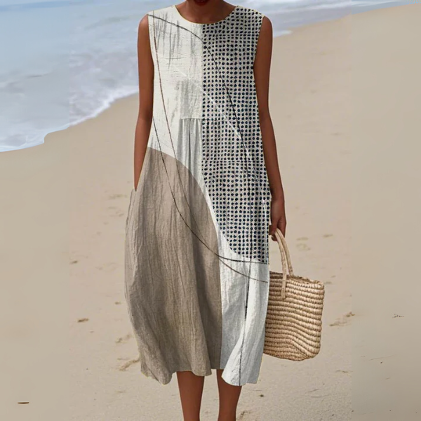 Mavina -  Striped Midi Dress