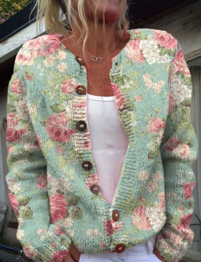 Noelys - Elegant floral print jacket for a sophisticated style