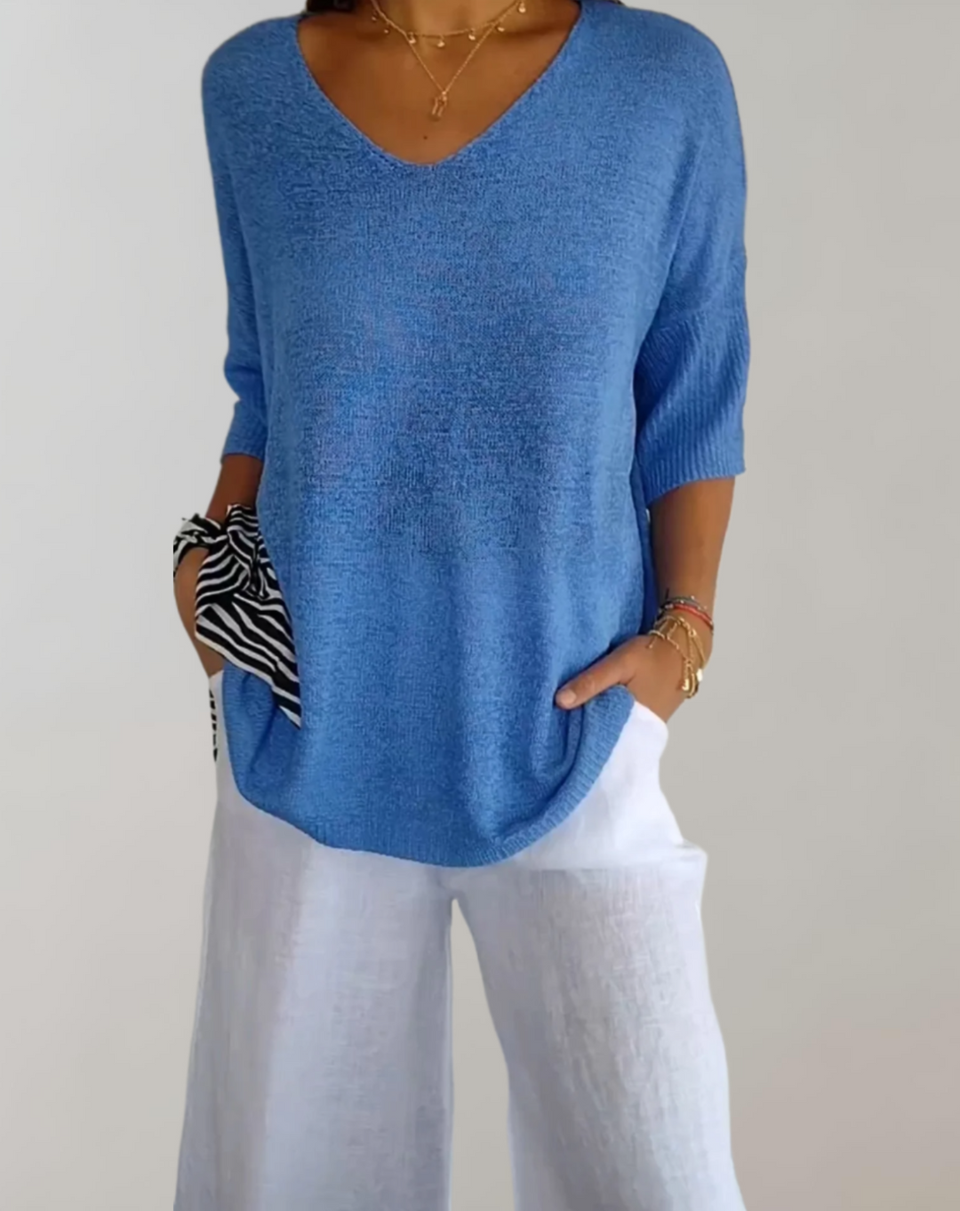 Finnegan - Knitted Top with V Neck