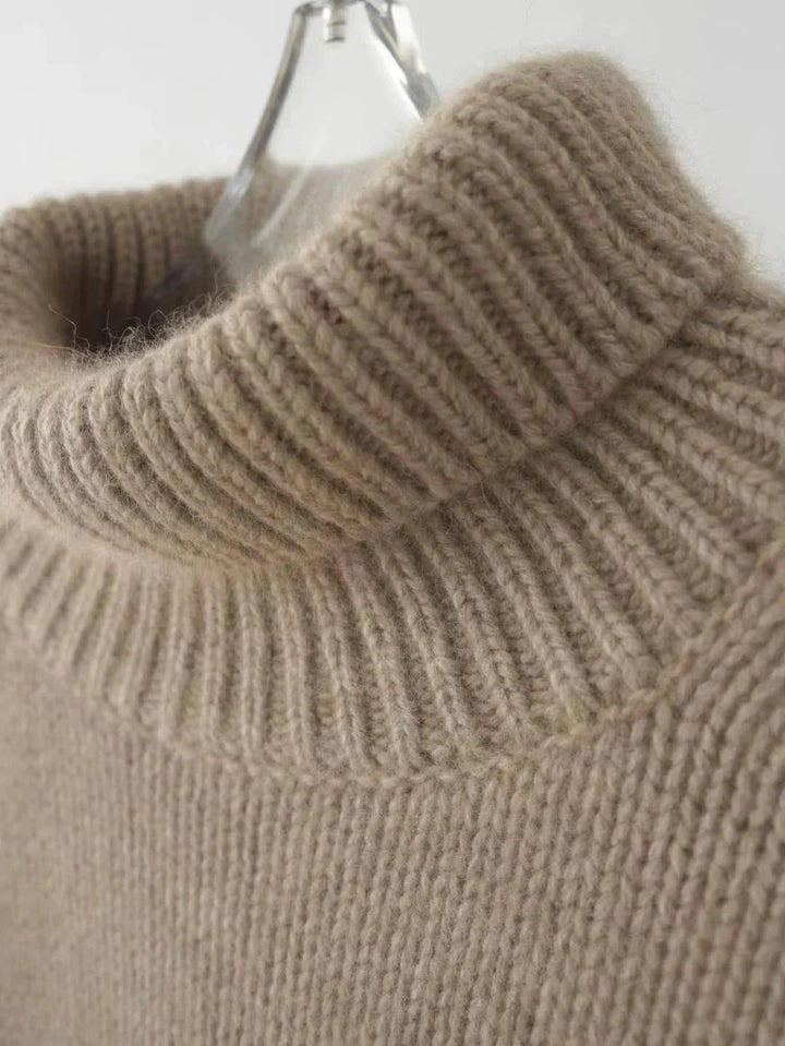 Xavier - High Collar Loose Knitted Sweater