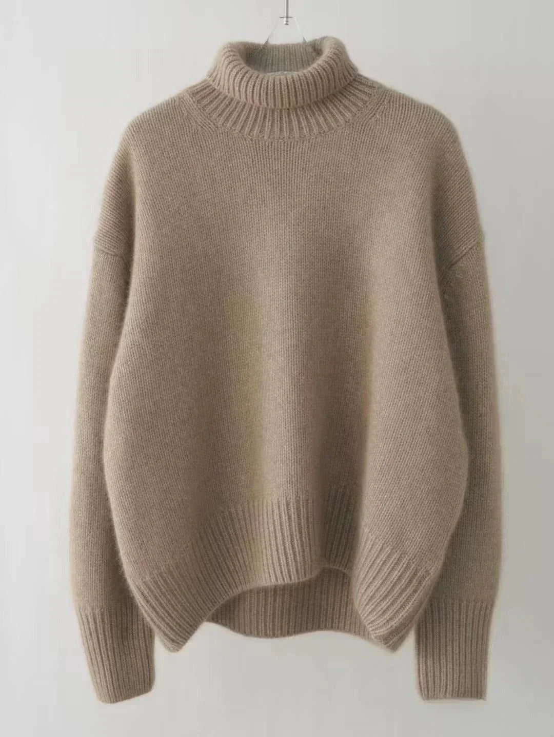 Xavier - High Collar Loose Knitted Sweater
