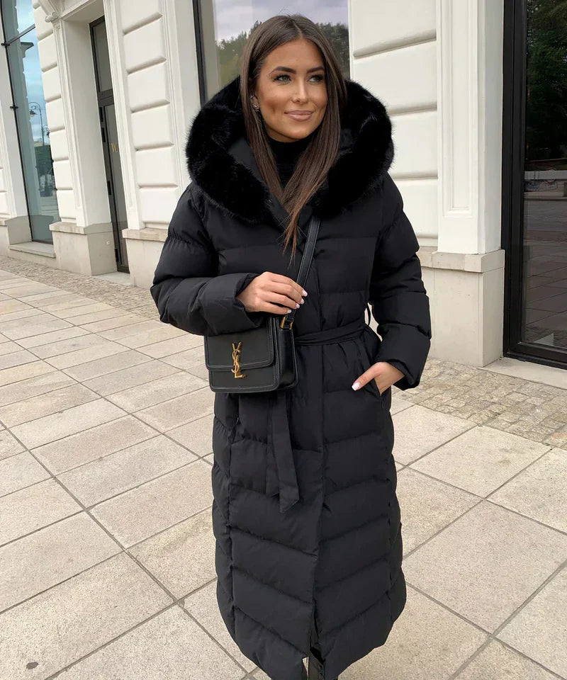 Eleva -  Women's long winter coat with hood