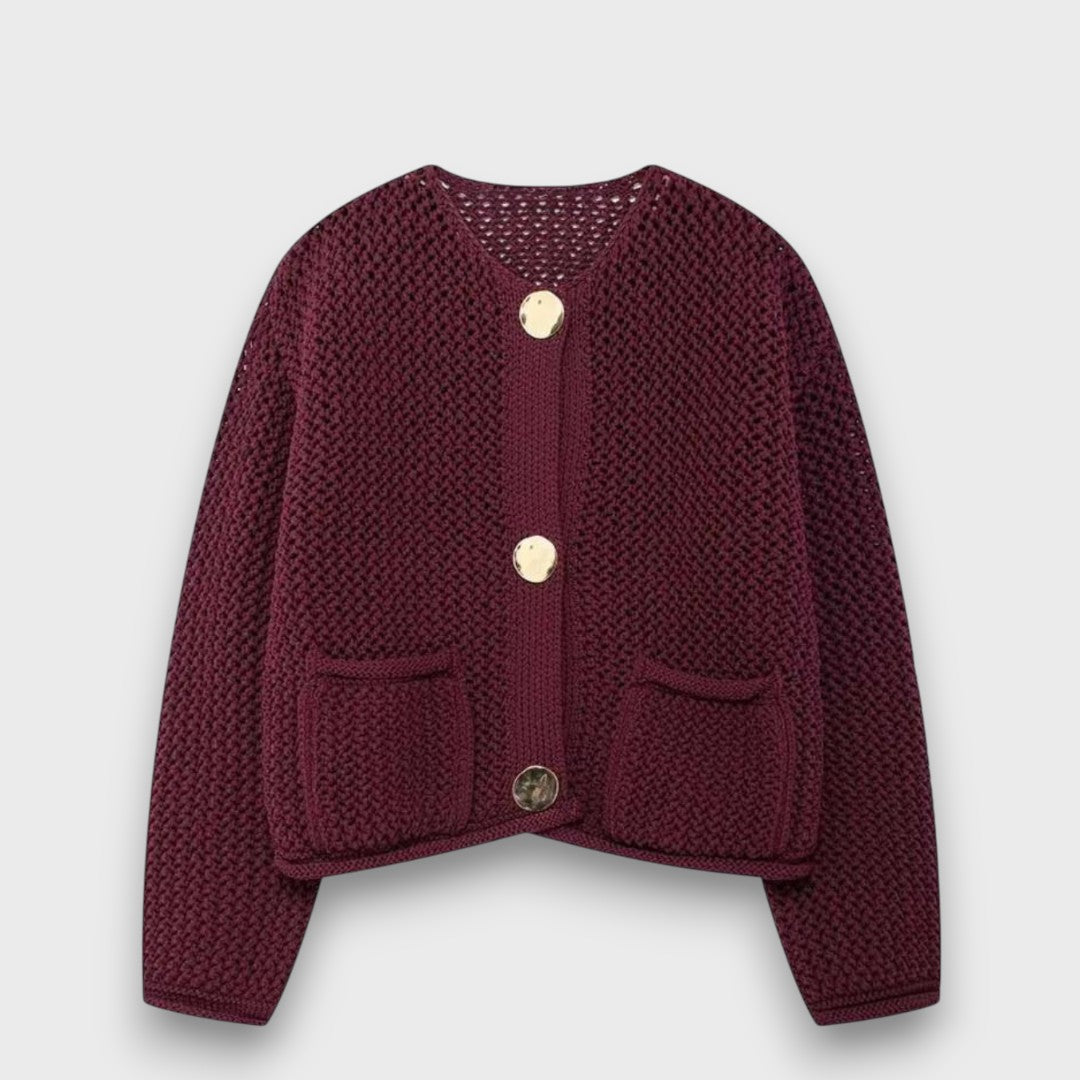 Hannelore – Burgundy Cardigan
