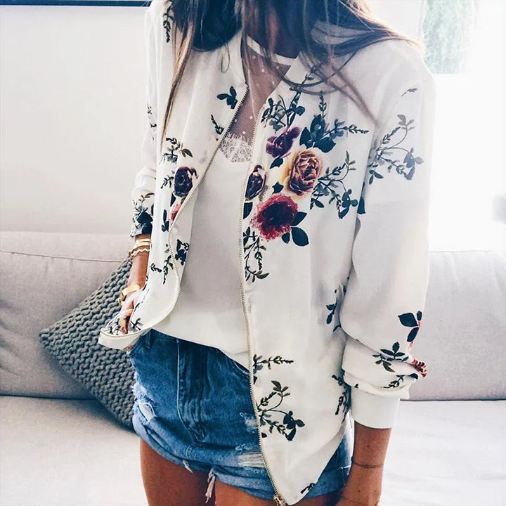 Naeva - Bomber jacket with modern floral print