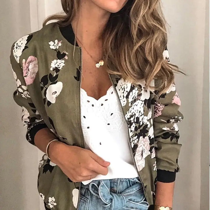 Naeva - Bomber jacket with modern floral print