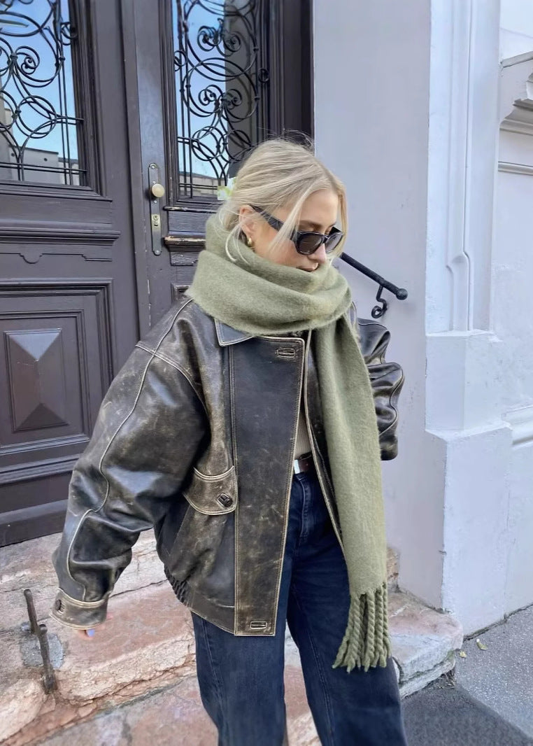 Novalie - Vintage women's jacket made of PU leather