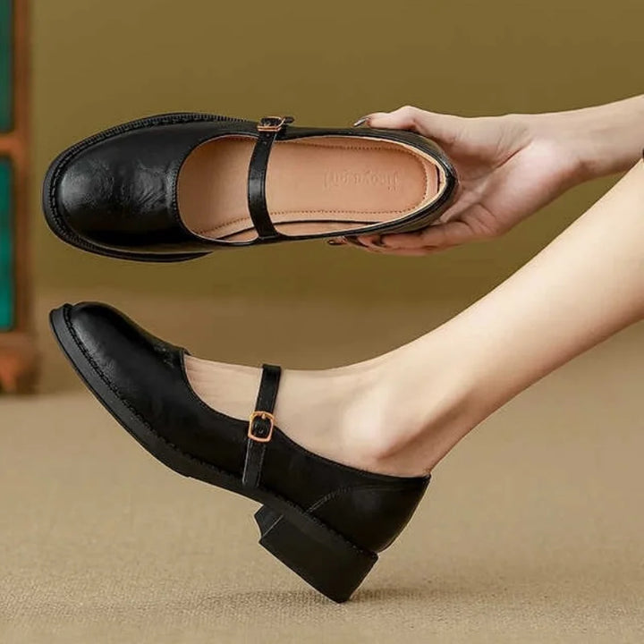 Hallie - Classic Comfort Mary Janes Made Of Leather