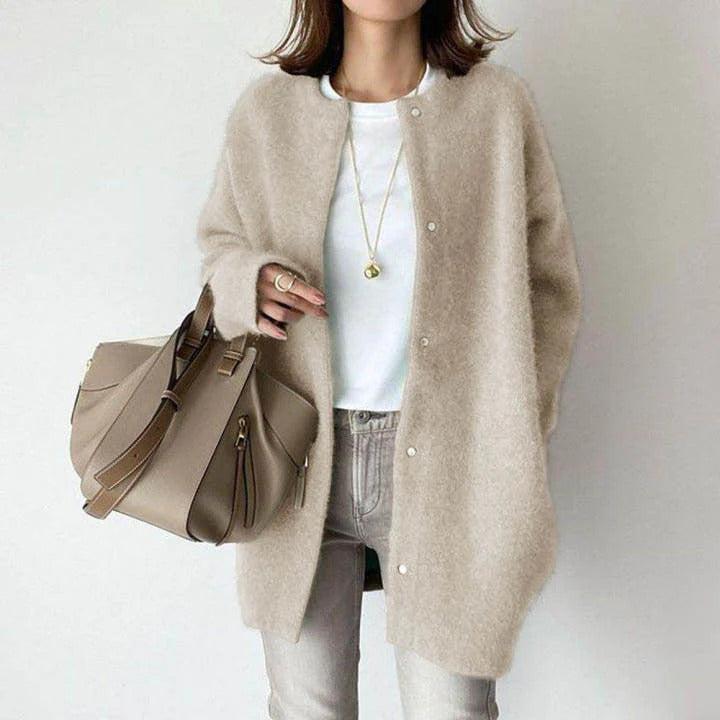 Evangeline - Chic and Comfortable Woolen Jacket for Women