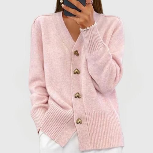 Juliana - Heart Button Cardigan