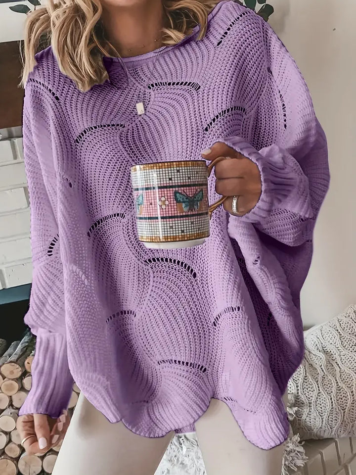 Esmaria -  Plain Knit Oversized Sweater