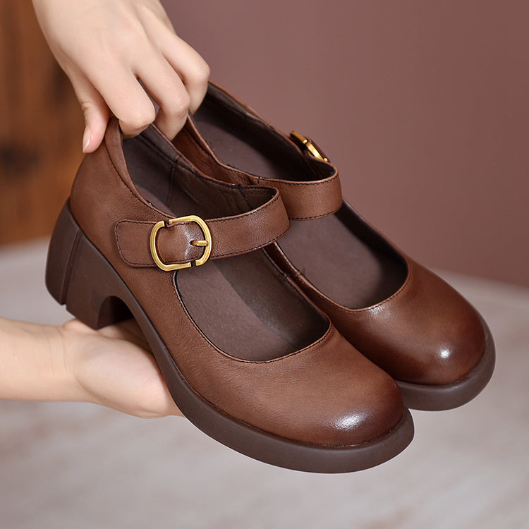 Isla - Leather Mary Janes
