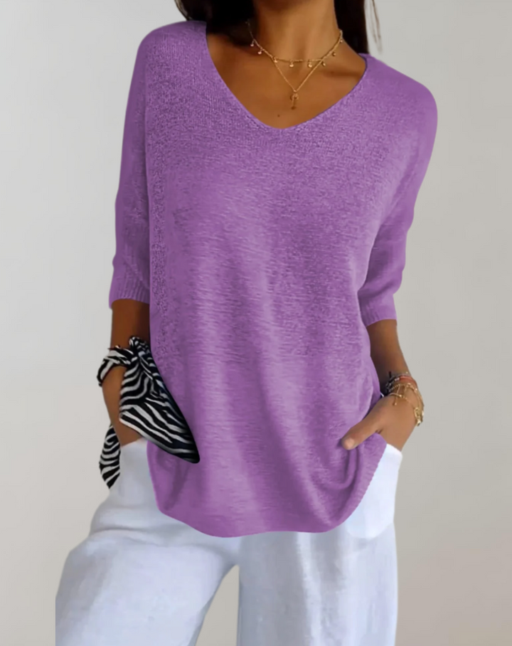 Finnegan - Knitted Top with V Neck